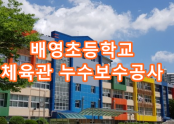 배영초 체육관 누수보수공사